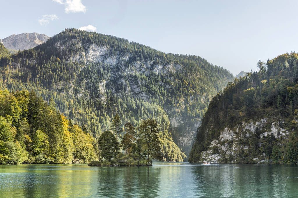 Blick auf den Königssee in Berchtesgaden